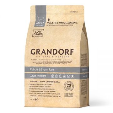 Grandorf Cat, Rabbit & Brown Rice, Adult Sterilized, 400 g