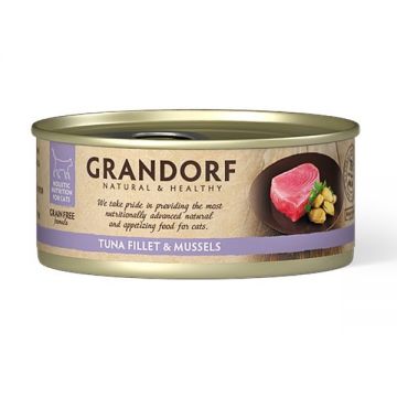 Grandorf Cat, Tuna Fillet & Mussels, 70 g