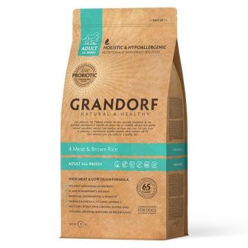 Grandorf Dog, 4 Meat & Brown Rice, Adult All Breeds, 1 kg