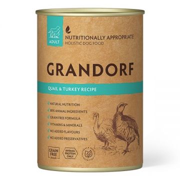 Grandorf Dog, Quail & Turkey, 400 g