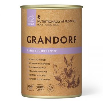 Grandorf Dog, Rabbit & Turkey, 400 g