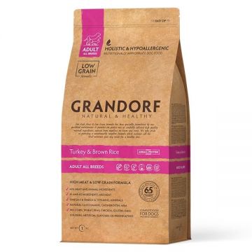 Grandorf Dog, Turkey & Brown Rice, Adult All Breeds, 1 kg