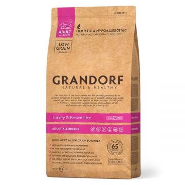 Grandorf Dog, Turkey & Brown Rice, Adult All Breeds, 12 kg