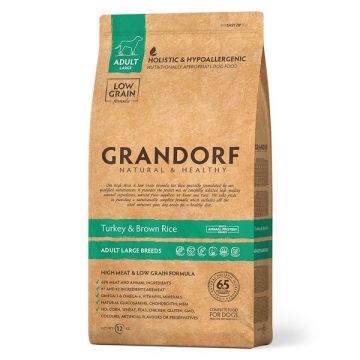 Grandorf Dog, Turkey & Brown Rice, Adult Large Breed, 12 kg