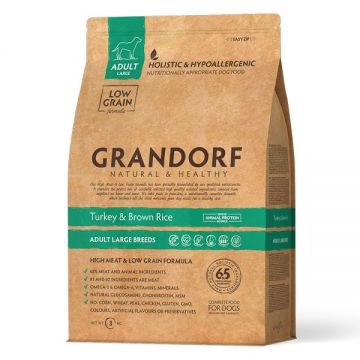 Grandorf Dog, Turkey & Brown Rice, Adult Large Breed, 3 kg