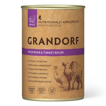 Grandorf Dog, Wild Boar & Turkey, 400 g