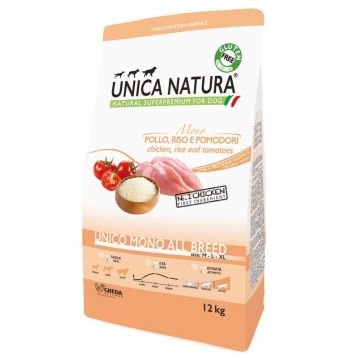 Hrana Uscata Natura Unica Caini Toate Taliile Mono cu Pui, 12 kg