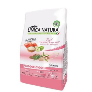 Hrana Uscata Natura Unica Pisici De Interior cu Somon, Orez Si Mere, 1.5 kg