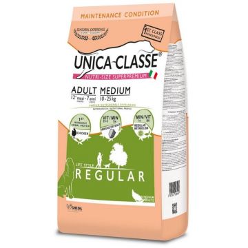 Hrana uscata Unica Classe caine Adult Mediu Regular cu Pui, 12 kg