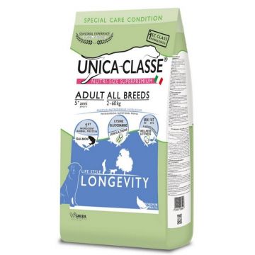 Hrana uscata Unica Classe caine Adult Toate rasele Longetivitate cu Somon, 12 kg