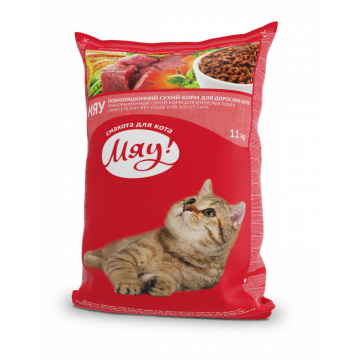 Miau Hrana uscata pisici - carne, orez, legume 11kg