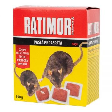 Ratimor Brodifacoum Fresh Bait 150 g (29 ppm) - rosu