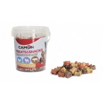 Recompense pentru caini, Camon, Snackbox Mini Bones, 500 g