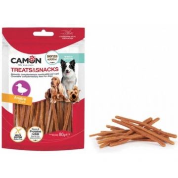 Recompense pentru caini, Camon, Sticks Rata, 80 g