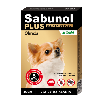 Sabunol PLUS, Zgarda Antiparazitara Caini 2-10 kg (35cm)