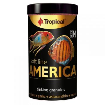 Aliment moale pentru pesti omnivori și carnivori din America de Nord și de Sud TROPICAL SOFT LINE, marime M, 250ML/150G