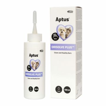 Aptus orisolve plus, solutie pentru curatarea urechii la caini si pisici, 100ml