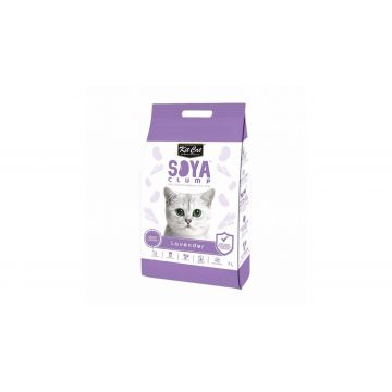 Asternut igienic pentru pisici KIT CAT SOYA CLUMP - Lavender- 7L