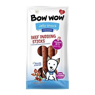 Bow Wow Recompense pentru Caini Salam cu Vita, Colagen, Macese, Merisoare, 6 buc