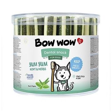 Bow Wow Recompense pentru Caini Tuburi cu Menta si Ierburi, 35 buc