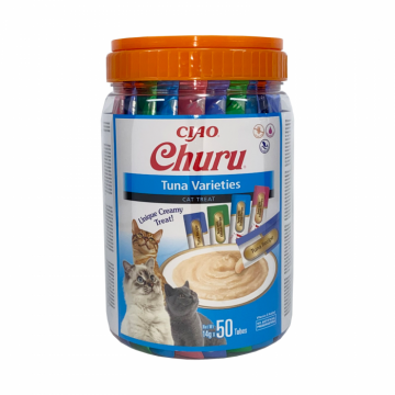 Churu Inaba Cat Varieties Recompense Cremoase cu Ton, 50 buc