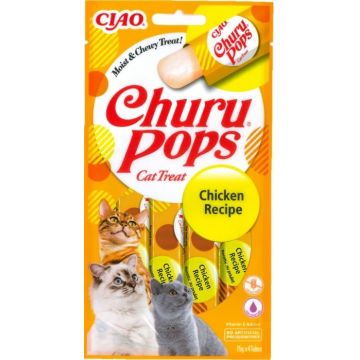 Churu Inaba Pops Recompensa Suculenta cu Pui, 15 g x 4 buc