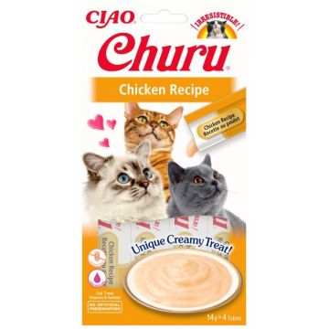 Churu Inaba Recompensa Cremoasa cu Pui, 14 g x 4 buc