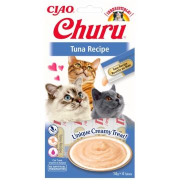 Churu Inaba Recompensa Cremoasa cu Ton, 14 g x 4 buc