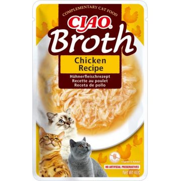 Ciao Broth pentru Pisici cu Pui, 40 g