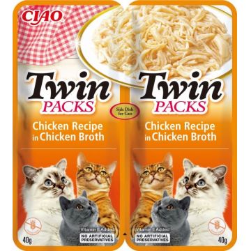 Ciao Cat Twin Reteta de Pui in Supa de Pui, 80 g