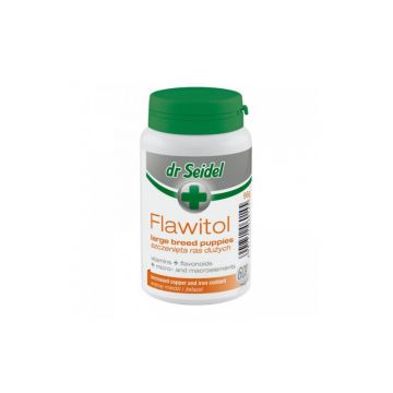 Complex de vitamine, flavonoizi, microelemente si macroelemente, Flawitol Puppy Large Breed, Dr. Seidel, 60 Tablete