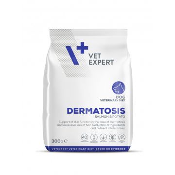 DIETA VETERINARA DERMATOSIS DOG, VETEXPERT, Somon& Cartof, 300 g