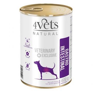 Dieta veterinara pentru caini cu afectiuni digestive si dereglari intestinale, 4VetS GASTRO INTESTINAL, 400 g