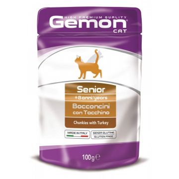 Gemon Senior Chunkies Cat, Curcan, 100 g