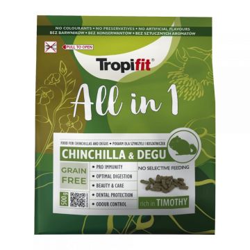 Hrană completă pentru chinchilla și degu TROPIFIT ALL IN 1 500G