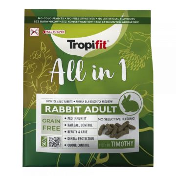 Hrană completă pentru iepuri adulți TROPIFIT ALL IN 1, 500G