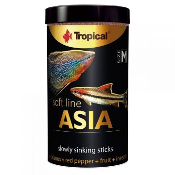 Hrana moale pentru pesti omnivori și carnivori din Asia, TROPICAL SOFT LINE, marime M, 250ML/100G