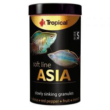 Hrana moale pentru pesti omnivori și carnivori din Asia, TROPICAL SOFT LINE, marime S 250ML/125G