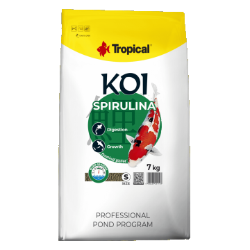 Hrana pentru pesti KOI, TROPICAL Fish, SPIRULINA, pellet L- 7KG