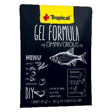 Hrana pentru pesti omnivor, Tropical Gel Formula, plic 35G