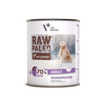 Hrana umeda pentru caini, adult, RAW PALEO, rata, 800 g