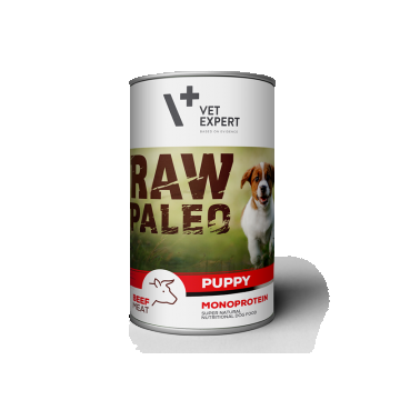 Hrana umeda pentru caini RAW PALEO Puppy, carne de vita, 800 g