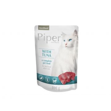 Hrana umeda PIPER CAT STERILISED, carne de ton, 100 g