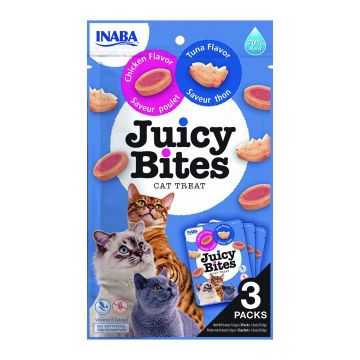 Juicy Bites Recompense pentru Pisici cu Ton si Pui, 11.3 g x 3 buc