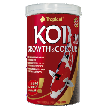 KOI Growth & Colour pellet M Tropical Fish, 5L/1.6 KG