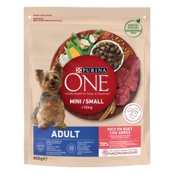 PURINA ONE MINI ADULT, Vita si Orez, hrana uscata pentru caini, 800 g