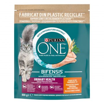 PURINA ONE URINARY HEALTH, Pui si Grau, hrana uscata pentru pisici, 800 g