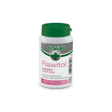 supliment pentru catelusi de talie mica si medie, FLAWITOL PUPPY, Dr. Seidel, 120 Tablete