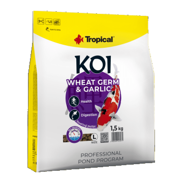 TROPICAL-Fish-KOI Wheat germ & garlic pellet L- 5L/1.5 KG