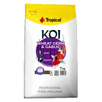 TROPICAL-Fish-KOI Wheat germ & garlic pellet L- 7KG